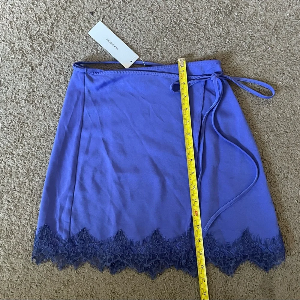 Urban Outfitters blue / purple mini skirt size small with lace on bottom NWT - Picture 10 of 13